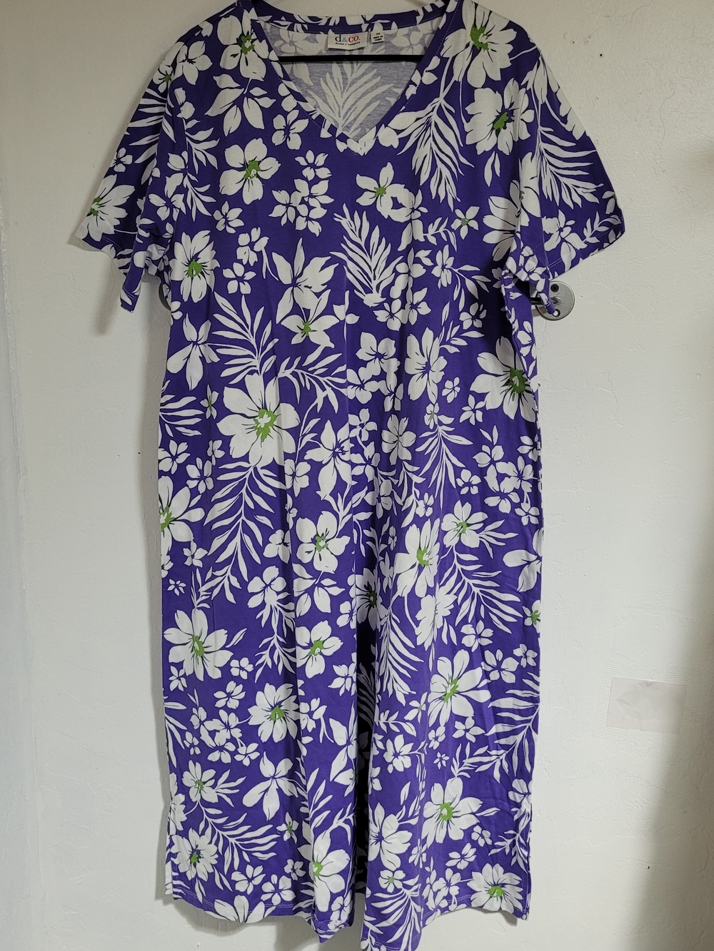 Purple Floral Tee Dress